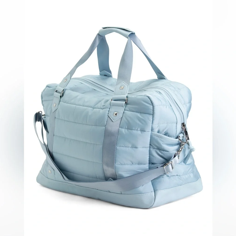 🎉LAST PIECE🎉CYNTHIA ROWLEY Quilted Channel Weekender - Picture 2 of 6